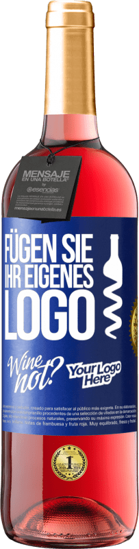 29,95 € | Roséwein ROSÉ Ausgabe Füge dein eigenes Logo hinzu Blaue Markierung. Anpassbares Etikett Junger Wein Ernte 2023 Tempranillo