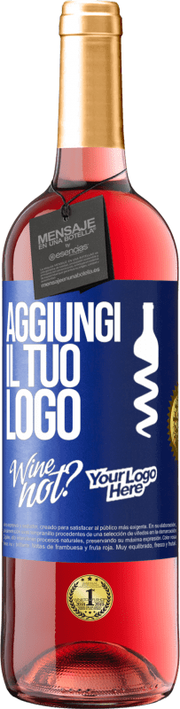 29,95 € | Vino rosato Edizione ROSÉ Aggiungi il tuo logo Etichetta Blu. Etichetta personalizzabile Vino giovane Raccogliere 2023 Tempranillo