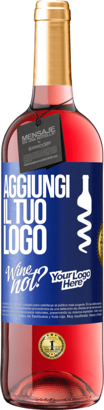 29,95 € | Vino rosato Edizione ROSÉ Aggiungi il tuo logo Etichetta Blu. Etichetta personalizzabile Vino giovane Raccogliere 2024 Tempranillo