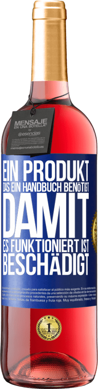 29,95 € Kostenloser Versand | Roséwein ROSÉ Ausgabe Ein Produkt, das ein Handbuch benötigt, damit es funktioniert, ist beschädigt Blaue Markierung. Anpassbares Etikett Junger Wein Ernte 2025 Tempranillo