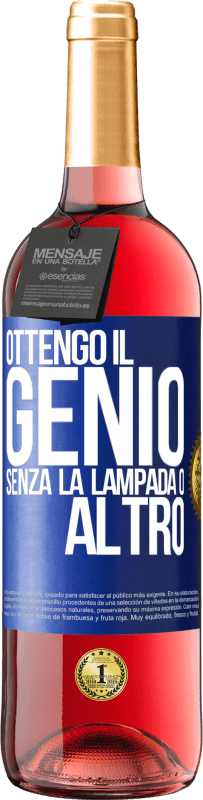 29,95 € | Vino rosato Edizione ROSÉ Ottengo il genio senza la lampada o altro Etichetta Blu. Etichetta personalizzabile Vino giovane Raccogliere 2023 Tempranillo