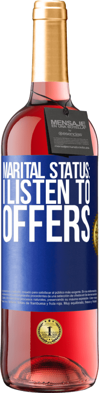 Free Shipping | Rosé Wine ROSÉ Edition Marital status: I listen to offers Blue Label. Customizable label Young wine Harvest 2023 Tempranillo