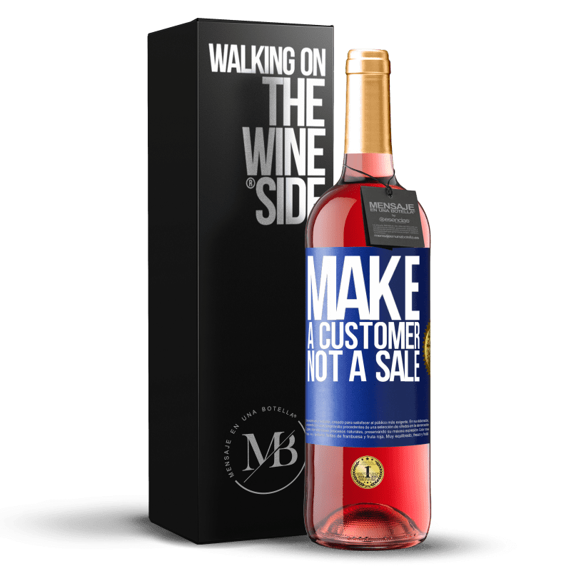 29,95 € Free Shipping | Rosé Wine ROSÉ Edition Make a customer, not a sale Blue Label. Customizable label Young wine Harvest 2023 Tempranillo