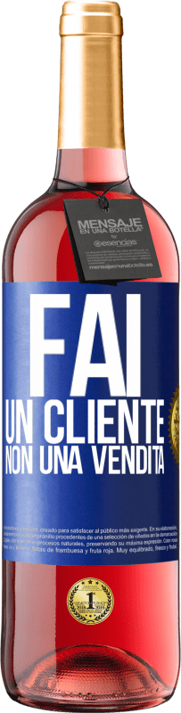 29,95 € Spedizione Gratuita | Vino rosato Edizione ROSÉ Fai un cliente, non una vendita Etichetta Blu. Etichetta personalizzabile Vino giovane Raccogliere 2023 Tempranillo