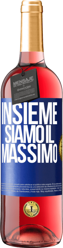 29,95 € | Vino rosato Edizione ROSÉ Insieme siamo il massimo Etichetta Blu. Etichetta personalizzabile Vino giovane Raccogliere 2024 Tempranillo