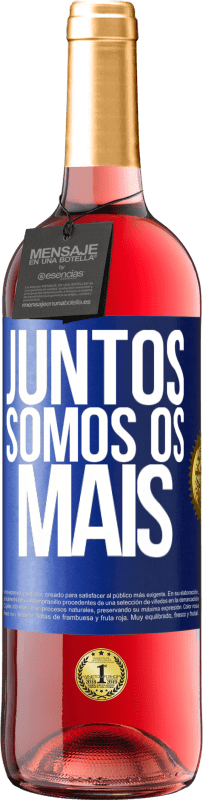 29,95 € | Vinho rosé Edição ROSÉ Juntos somos os mais Etiqueta Azul. Etiqueta personalizável Vinho jovem Colheita 2023 Tempranillo