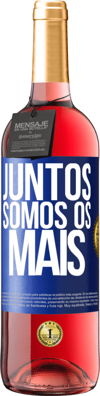 29,95 € | Vinho rosé Edição ROSÉ Juntos somos os mais Etiqueta Azul. Etiqueta personalizável Vinho jovem Colheita 2025 Tempranillo