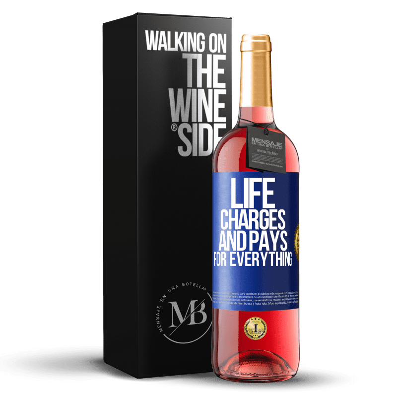 29,95 € Free Shipping | Rosé Wine ROSÉ Edition Life charges and pays for everything Blue Label. Customizable label Young wine Harvest 2023 Tempranillo