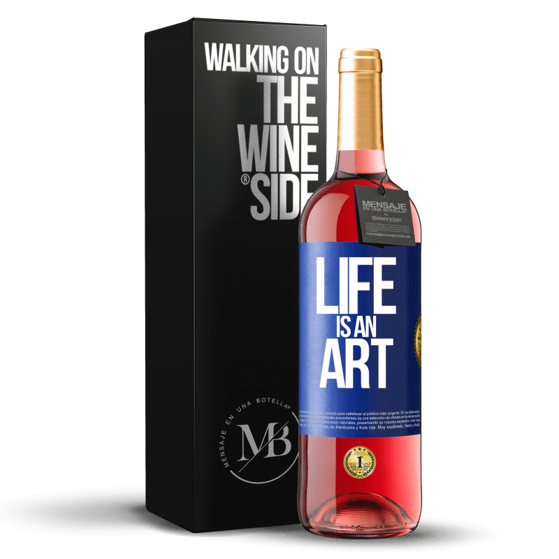 29,95 € Free Shipping | Rosé Wine ROSÉ Edition Life is an art Blue Label. Customizable label Young wine Harvest 2023 Tempranillo
