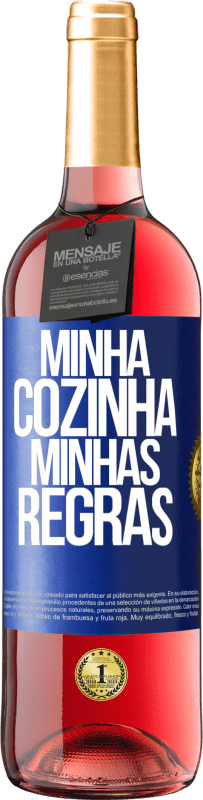 29,95 € | Vinho rosé Edição ROSÉ Minha cozinha, minhas regras Etiqueta Azul. Etiqueta personalizável Vinho jovem Colheita 2025 Tempranillo