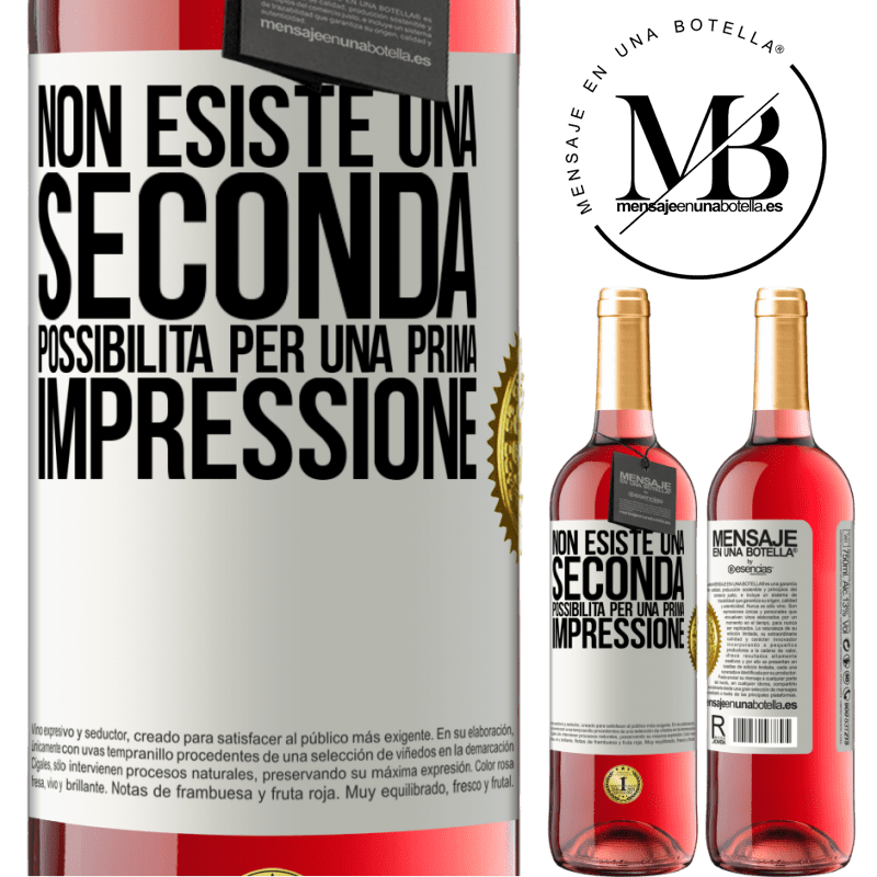 29,95 € Spedizione Gratuita | Vino rosato Edizione ROSÉ Non esiste una seconda possibilità per una prima impressione Etichetta Bianca. Etichetta personalizzabile Vino giovane Raccogliere 2024 Tempranillo