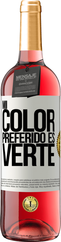 29,95 € | Розовое вино Издание ROSÉ Mi color preferido es: verte Белая этикетка. Настраиваемая этикетка Молодое вино Урожай 2025 Tempranillo