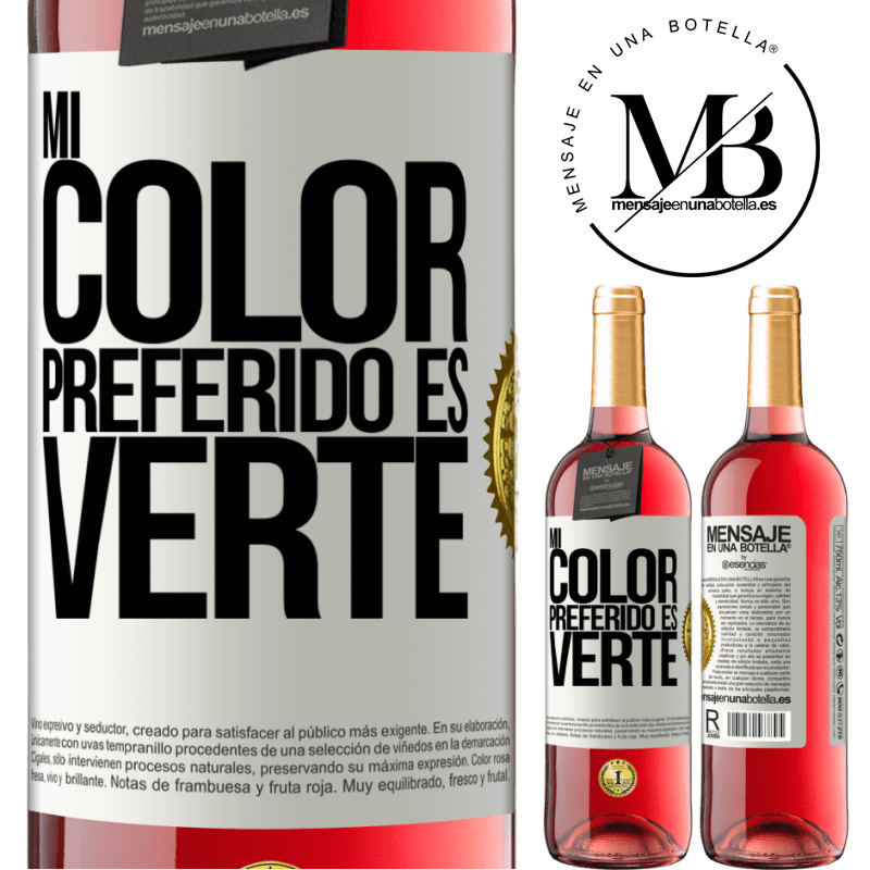 29,95 € Free Shipping | Rosé Wine ROSÉ Edition Mi color preferido es: verte White Label. Customizable label Young wine Harvest 2021 Tempranillo