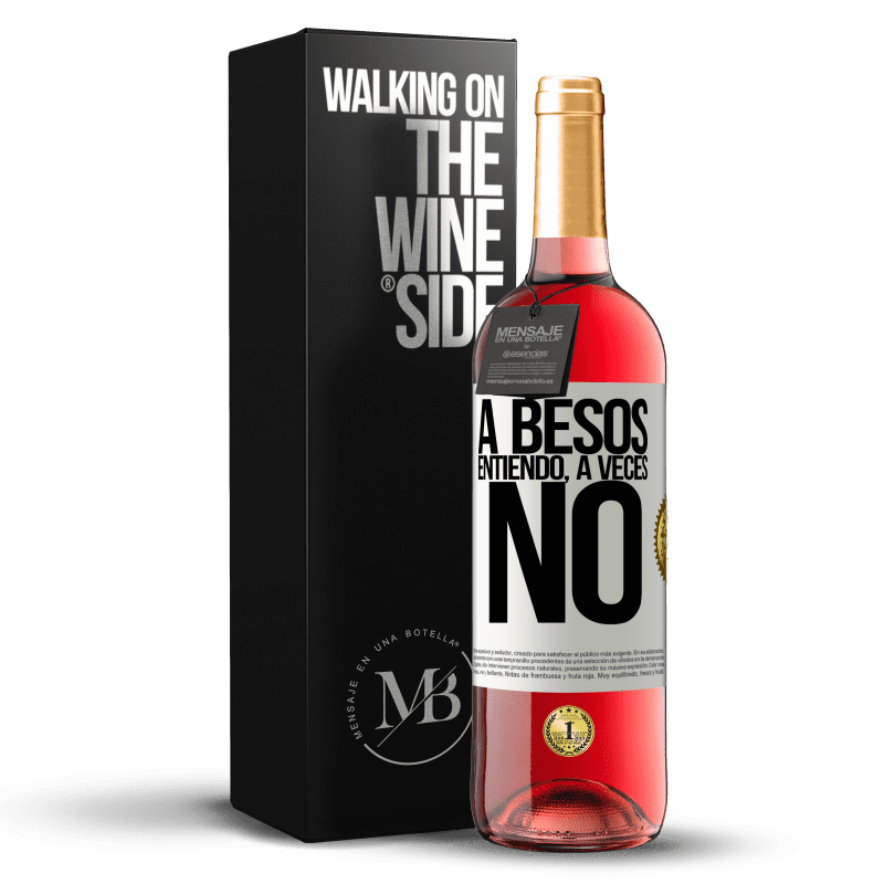 29,95 € Kostenloser Versand | Roséwein ROSÉ Ausgabe A besos entiendo, a veces no Weißes Etikett. Anpassbares Etikett Junger Wein Ernte 2024 Tempranillo