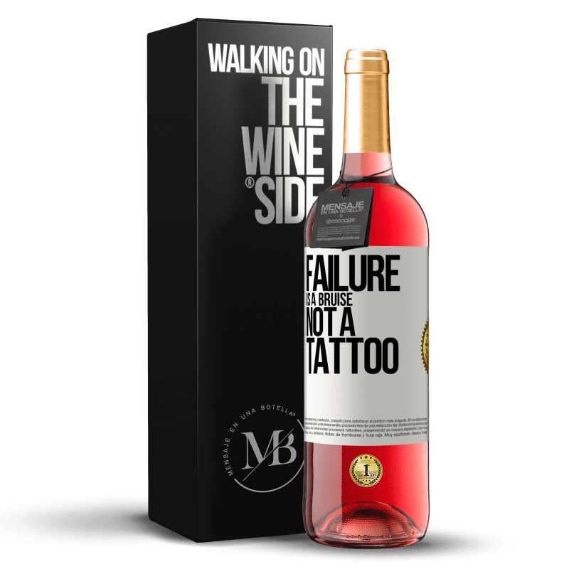 24,95 € Free Shipping | Rosé Wine ROSÉ Edition Failure is a bruise, not a tattoo White Label. Customizable label Young wine Harvest 2021 Tempranillo