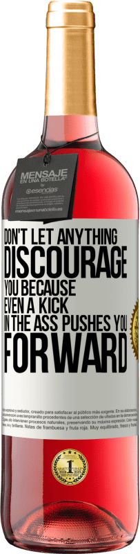 29,95 € 送料無料 | ロゼワイン ROSÉエディション お尻を蹴っても前方に押し出されるため、何も落胆させないでください ホワイトラベル. カスタマイズ可能なラベル 若いワイン 収穫 2025 Tempranillo