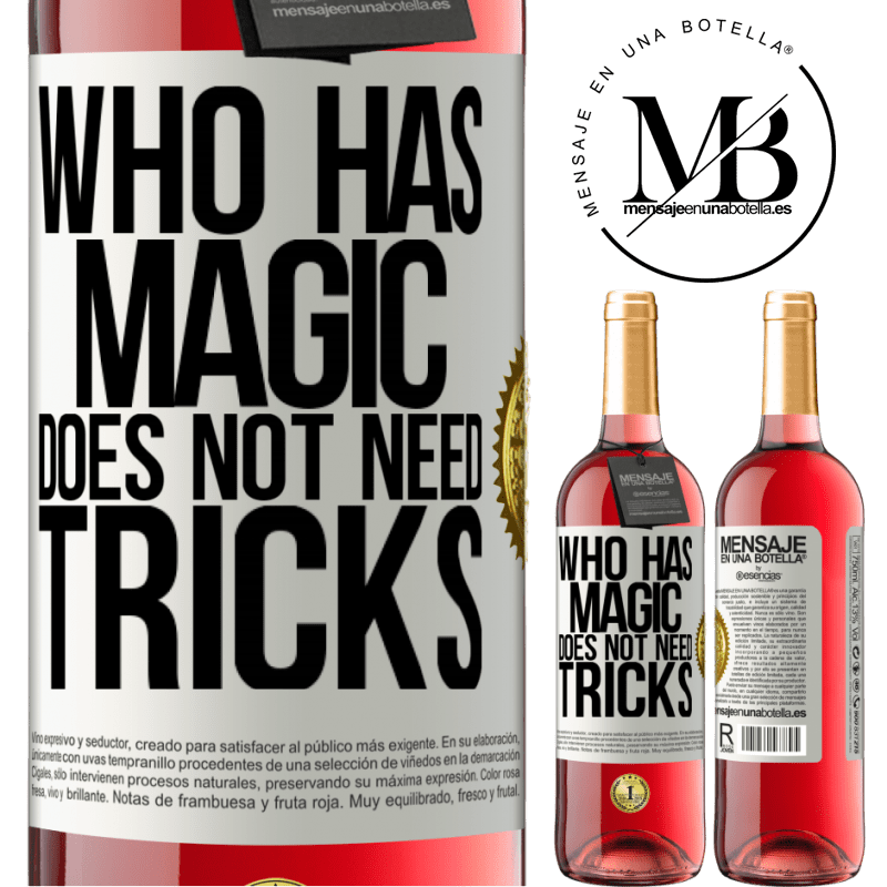 24,95 € Free Shipping | Rosé Wine ROSÉ Edition Who has magic does not need tricks White Label. Customizable label Young wine Harvest 2021 Tempranillo