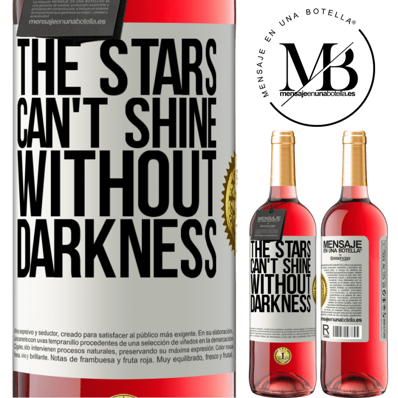 29,95 € Free Shipping | Rosé Wine ROSÉ Edition The stars can't shine without darkness White Label. Customizable label Young wine Harvest 2021 Tempranillo