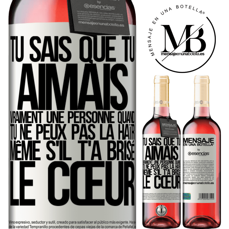 «Tu sais que tu aimais vraiment quelqu'un quand tu ne peux pas la haïr même si elle t'a brisé le cœur» Édition ROSÉ