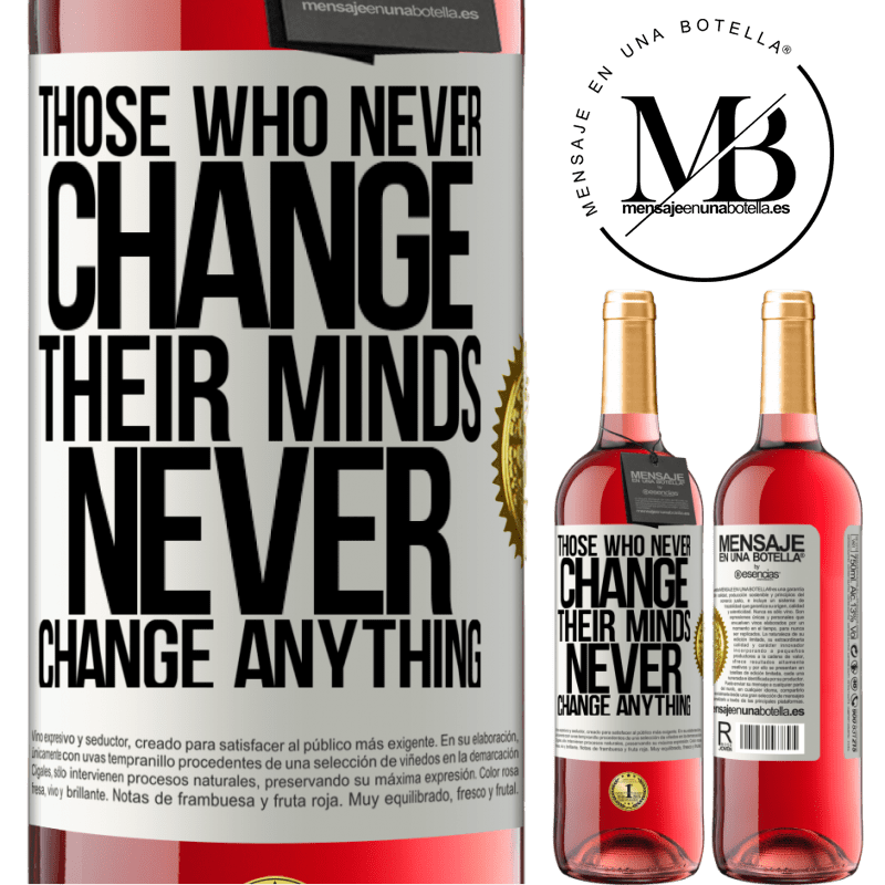 24,95 € Free Shipping | Rosé Wine ROSÉ Edition Those who never change their minds, never change anything White Label. Customizable label Young wine Harvest 2021 Tempranillo