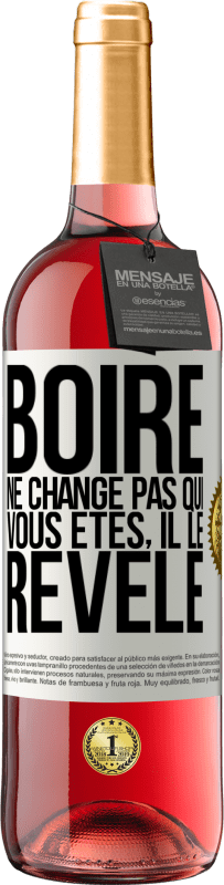 29,95 € | Vin rosé Édition ROSÉ Boire ne change pas qui vous êtes, il le révèle Étiquette Blanche. Étiquette personnalisable Vin jeune Récolte 2024 Tempranillo