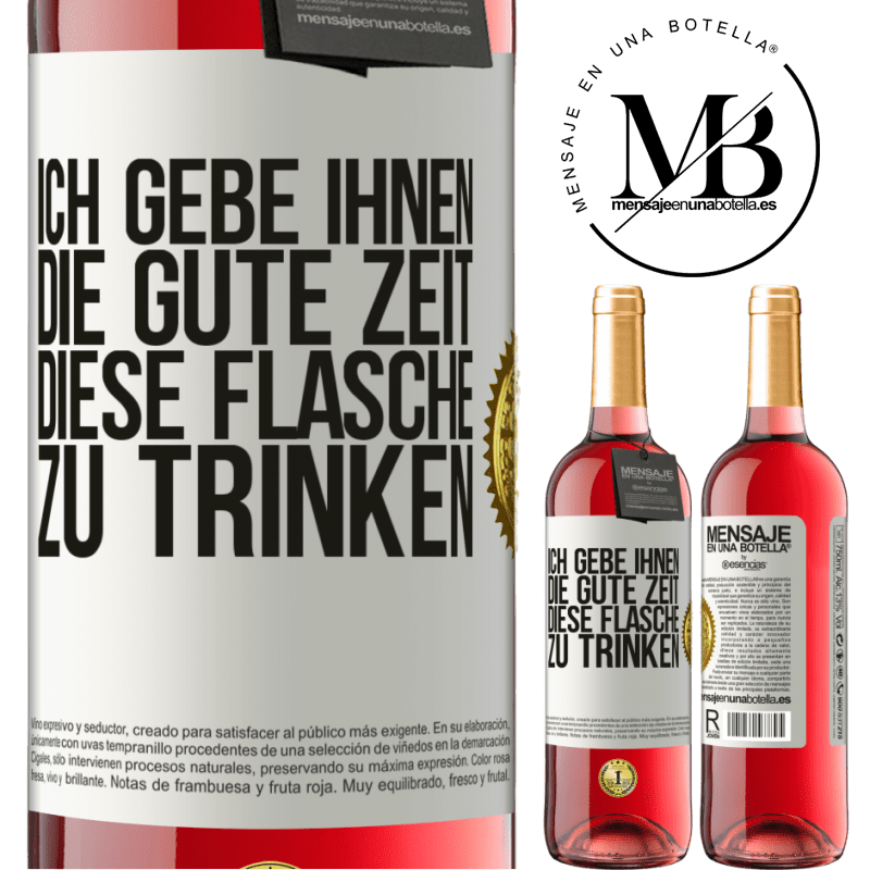 29,95 € Kostenloser Versand | Roséwein ROSÉ Ausgabe Ich schenken dir den schönen Moment, den wir verbringen werden, um diese Flasche zu trinken Weißes Etikett. Anpassbares Etikett Junger Wein Ernte 2023 Tempranillo