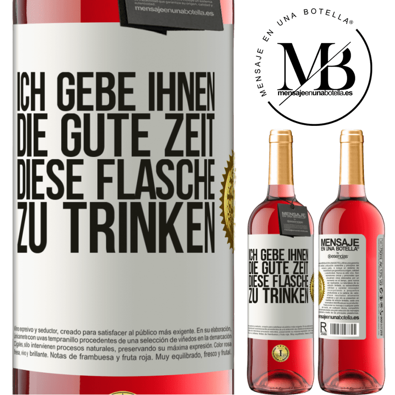29,95 € Kostenloser Versand | Roséwein ROSÉ Ausgabe Ich schenken dir den schönen Moment, den wir verbringen werden, um diese Flasche zu trinken Weißes Etikett. Anpassbares Etikett Junger Wein Ernte 2025 Tempranillo