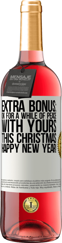 29,95 € 免费送货 | 桃红葡萄酒 ROSÉ版 额外红利：可以在这个圣诞节与您和平一会。新年快乐！ 白标. 可自定义的标签 青年酒 收成 2023 Tempranillo