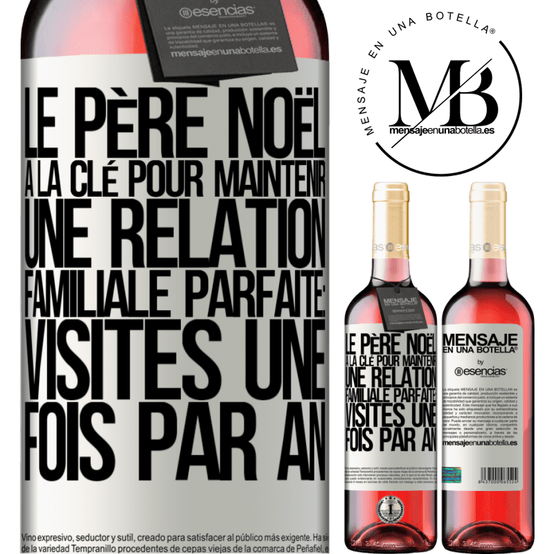 «Le Père Noël a la clé pour maintenir une relation familiale parfaite: Les visites une fois par an» Édition ROSÉ