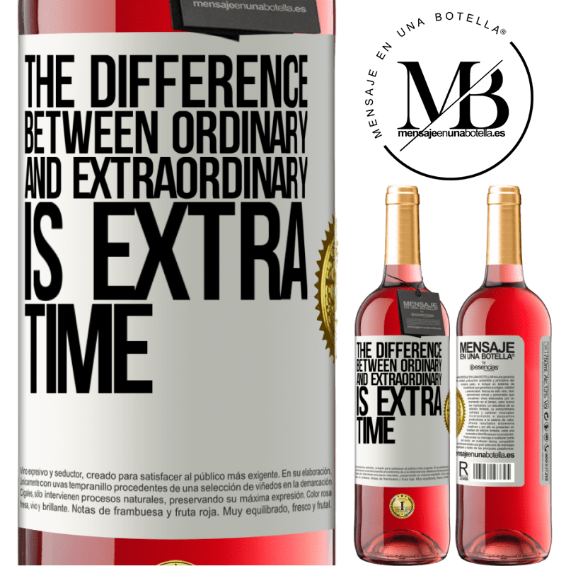 24,95 € Free Shipping | Rosé Wine ROSÉ Edition The difference between ordinary and extraordinary is EXTRA time White Label. Customizable label Young wine Harvest 2021 Tempranillo