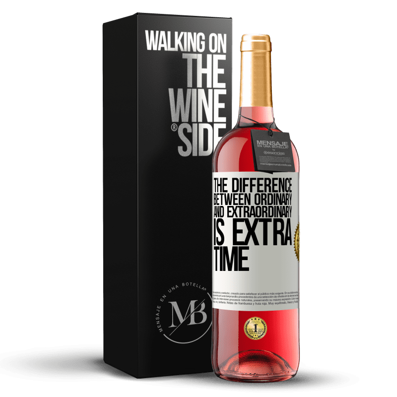 29,95 € Free Shipping | Rosé Wine ROSÉ Edition The difference between ordinary and extraordinary is EXTRA time White Label. Customizable label Young wine Harvest 2023 Tempranillo