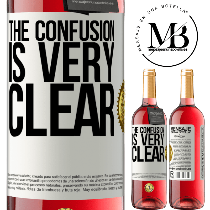 24,95 € Free Shipping | Rosé Wine ROSÉ Edition The confusion is very clear White Label. Customizable label Young wine Harvest 2021 Tempranillo