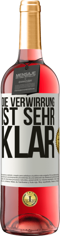 29,95 € | Roséwein ROSÉ Ausgabe Die Verwirrung ist sehr klar Weißes Etikett. Anpassbares Etikett Junger Wein Ernte 2023 Tempranillo