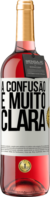 29,95 € | Vinho rosé Edição ROSÉ A confusão é muito clara Etiqueta Branca. Etiqueta personalizável Vinho jovem Colheita 2023 Tempranillo