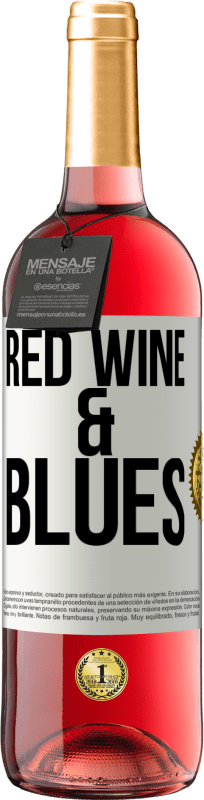 29,95 € Бесплатная доставка | Розовое вино Издание ROSÉ Red wine & Blues Белая этикетка. Настраиваемая этикетка Молодое вино Урожай 2023 Tempranillo