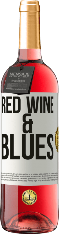 29,95 € | Roséwein ROSÉ Ausgabe Red wine & Blues Weißes Etikett. Anpassbares Etikett Junger Wein Ernte 2024 Tempranillo