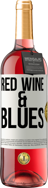 Envio grátis | Vinho rosé Edição ROSÉ Red wine & Blues Etiqueta Branca. Etiqueta personalizável Vinho jovem Colheita 2023 Tempranillo