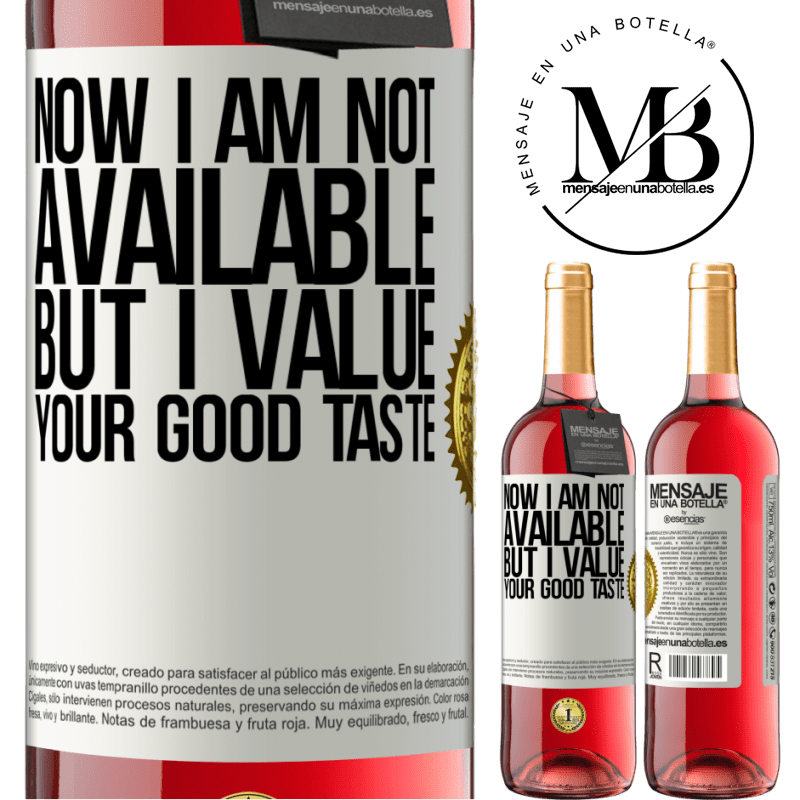 29,95 € Free Shipping | Rosé Wine ROSÉ Edition Now I am not available, but I value your good taste White Label. Customizable label Young wine Harvest 2024 Tempranillo