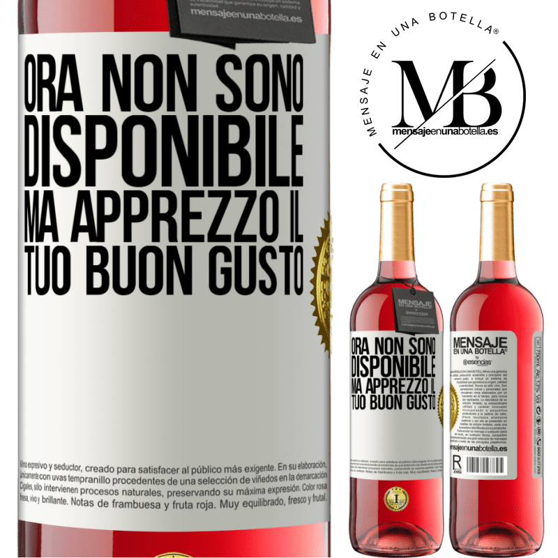 29,95 € Spedizione Gratuita | Vino rosato Edizione ROSÉ Ora non sono disponibile, ma apprezzo il tuo buon gusto Etichetta Bianca. Etichetta personalizzabile Vino giovane Raccogliere 2024 Tempranillo