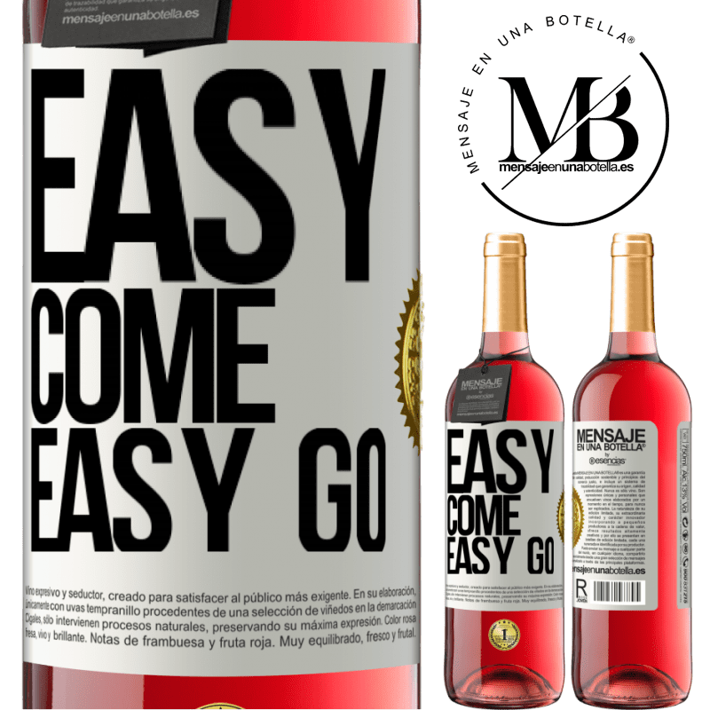 24,95 € Free Shipping | Rosé Wine ROSÉ Edition Easy come, easy go White Label. Customizable label Young wine Harvest 2021 Tempranillo