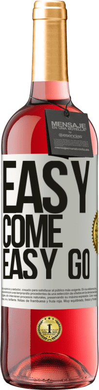 29,95 € | Roséwein ROSÉ Ausgabe Easy come, easy go Weißes Etikett. Anpassbares Etikett Junger Wein Ernte 2024 Tempranillo