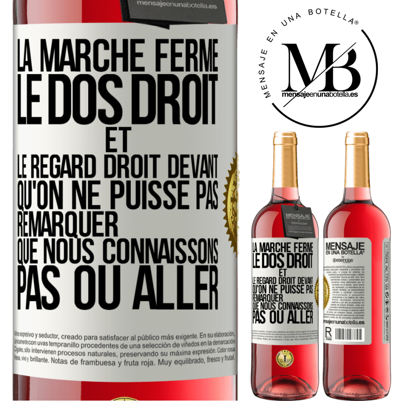 29,95 € Envoi gratuit | Vin rosé Édition ROSÉ La marche ferme, le dos droit et le regard droit devant. Qu'on ne puisse pas remarquer que nous connaissons pas où aller Étiquette Blanche. Étiquette personnalisable Vin jeune Récolte 2023 Tempranillo