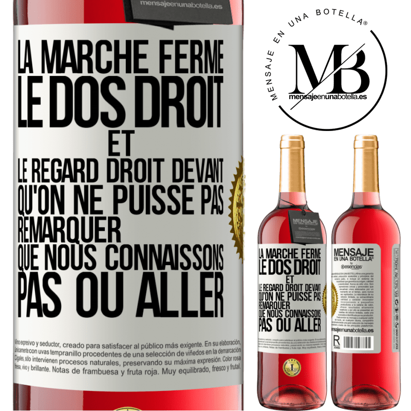 29,95 € Envoi gratuit | Vin rosé Édition ROSÉ La marche ferme, le dos droit et le regard droit devant. Qu'on ne puisse pas remarquer que nous connaissons pas où aller Étiquette Blanche. Étiquette personnalisable Vin jeune Récolte 2025 Tempranillo