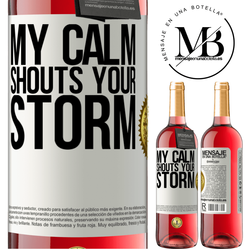 29,95 € Free Shipping | Rosé Wine ROSÉ Edition My calm shouts your storm White Label. Customizable label Young wine Harvest 2021 Tempranillo