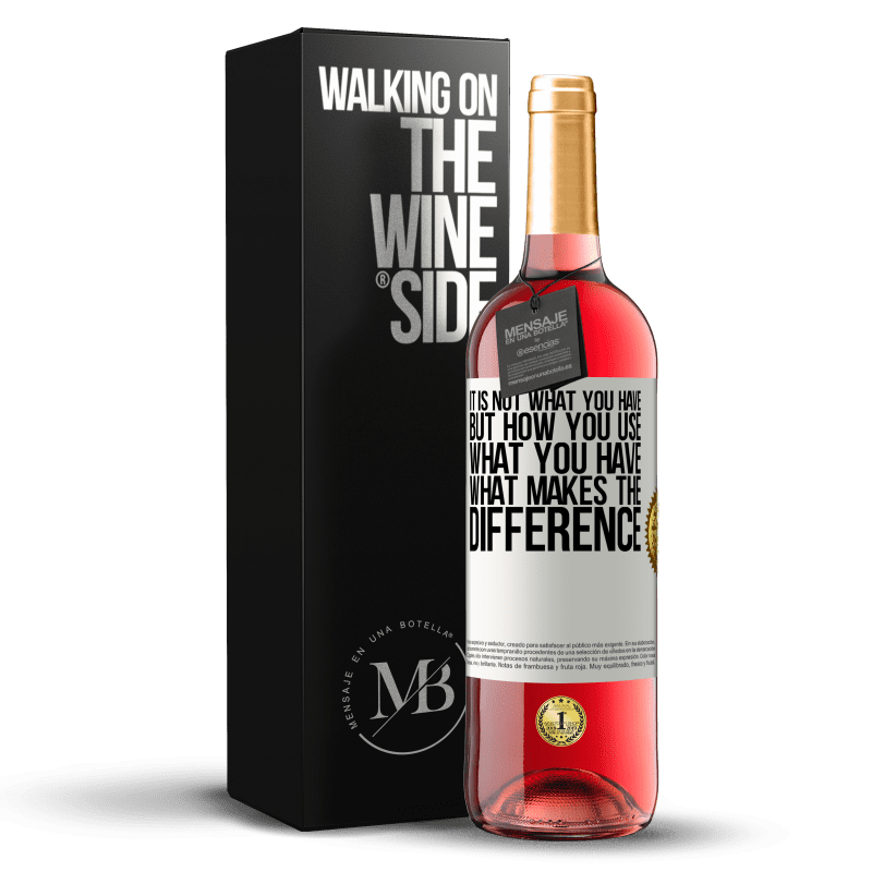 29,95 € Free Shipping | Rosé Wine ROSÉ Edition It is not what you have, but how you use what you have, what makes the difference White Label. Customizable label Young wine Harvest 2022 Tempranillo
