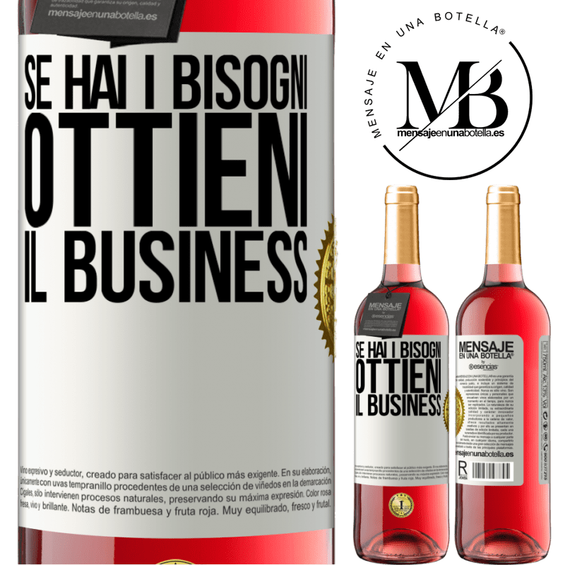 29,95 € Spedizione Gratuita | Vino rosato Edizione ROSÉ Se hai i bisogni, ottieni il business Etichetta Bianca. Etichetta personalizzabile Vino giovane Raccogliere 2023 Tempranillo