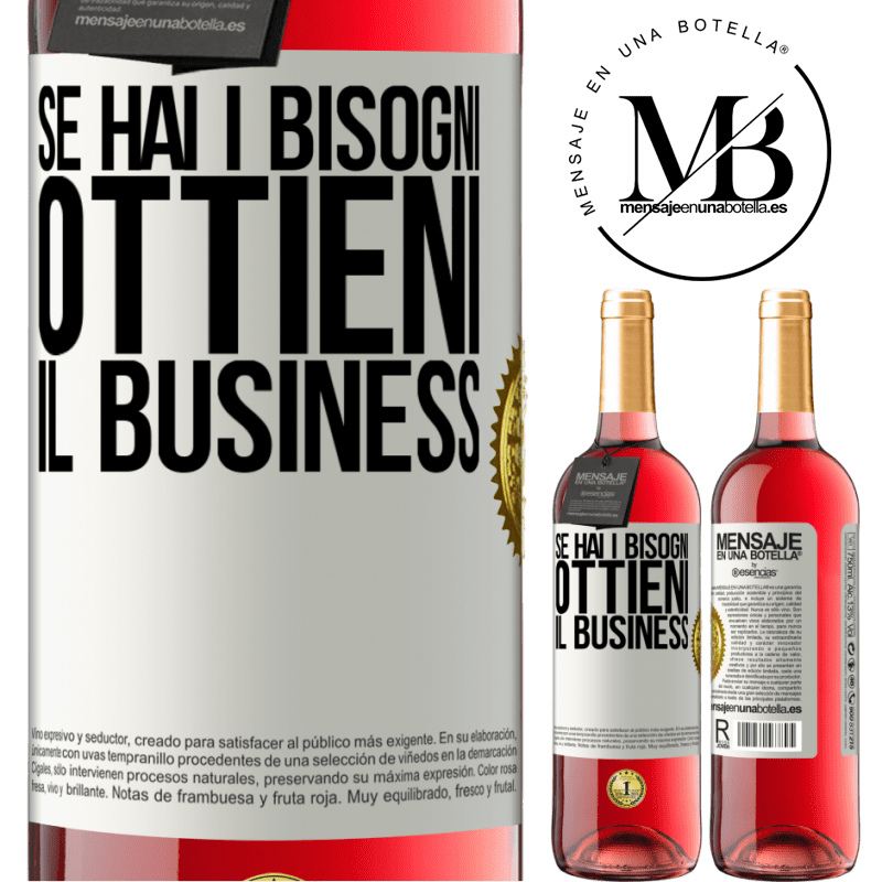 29,95 € Spedizione Gratuita | Vino rosato Edizione ROSÉ Se hai i bisogni, ottieni il business Etichetta Bianca. Etichetta personalizzabile Vino giovane Raccogliere 2025 Tempranillo