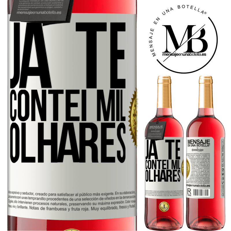 29,95 € Envio grátis | Vinho rosé Edição ROSÉ Já te contei mil olhares Etiqueta Branca. Etiqueta personalizável Vinho jovem Colheita 2023 Tempranillo