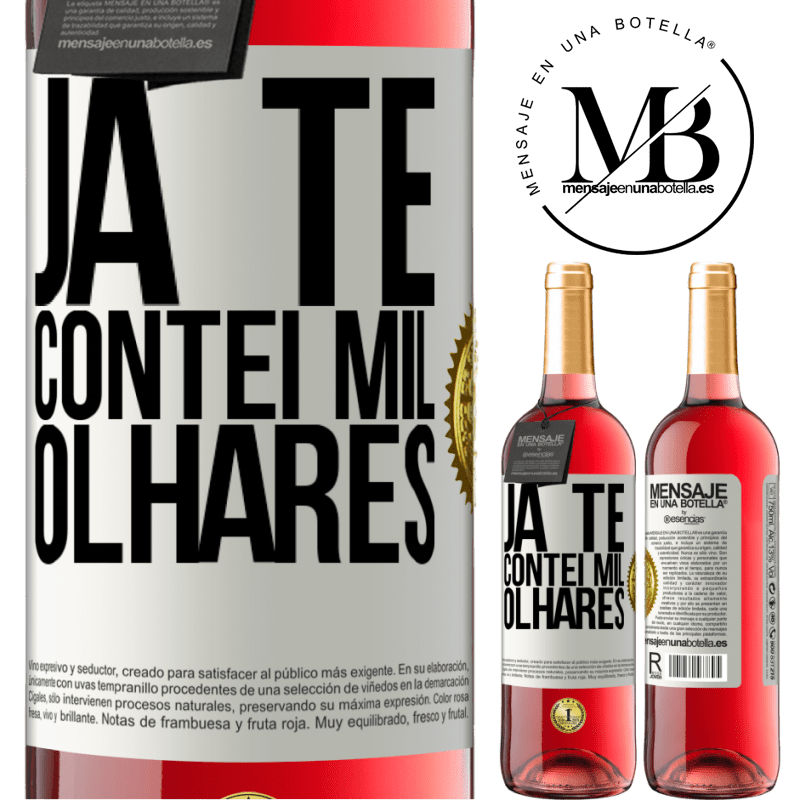29,95 € Envio grátis | Vinho rosé Edição ROSÉ Já te contei mil olhares Etiqueta Branca. Etiqueta personalizável Vinho jovem Colheita 2025 Tempranillo