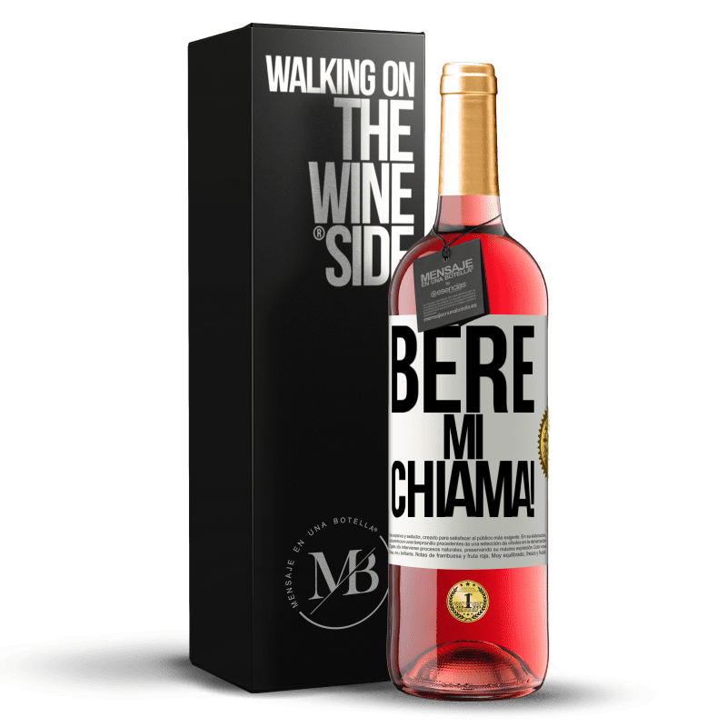 29,95 € Spedizione Gratuita | Vino rosato Edizione ROSÉ bere mi chiama! Etichetta Bianca. Etichetta personalizzabile Vino giovane Raccogliere 2024 Tempranillo